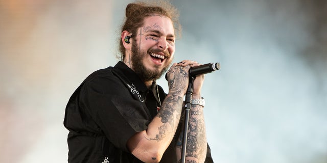 Post Malone performing