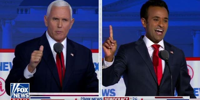 Pence blasts Ramaswamy at first debate