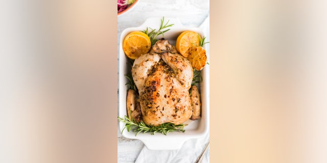 engagement chicken with lemons and herbs