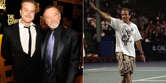 zak williams and robin williams, robin williams on tennis court