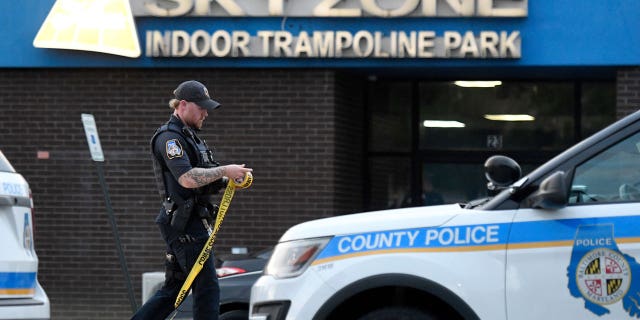 Baltimore, Maryland, police outside Sky Zone