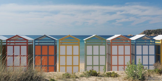 spain colored buildings