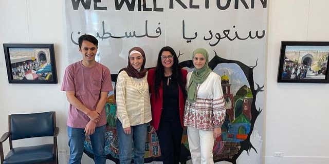Rep. Rashida Tlaib at an art show