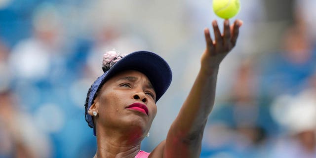 Venus Williams serves