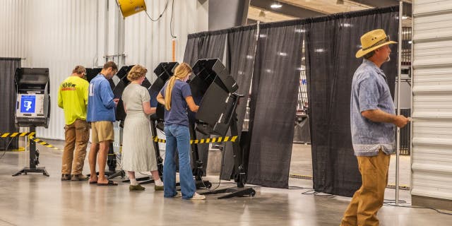 Wyoming voters casting ballots