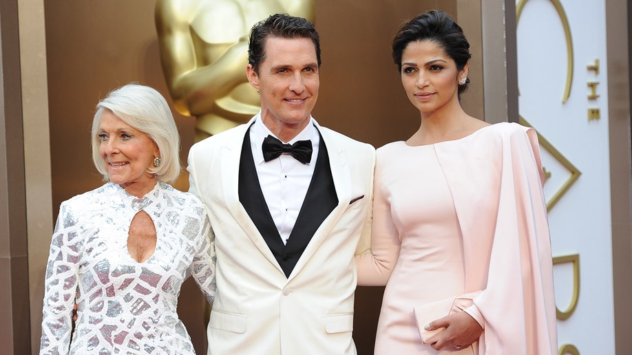 Matthew McConaughey and Camila appear with actor's mom