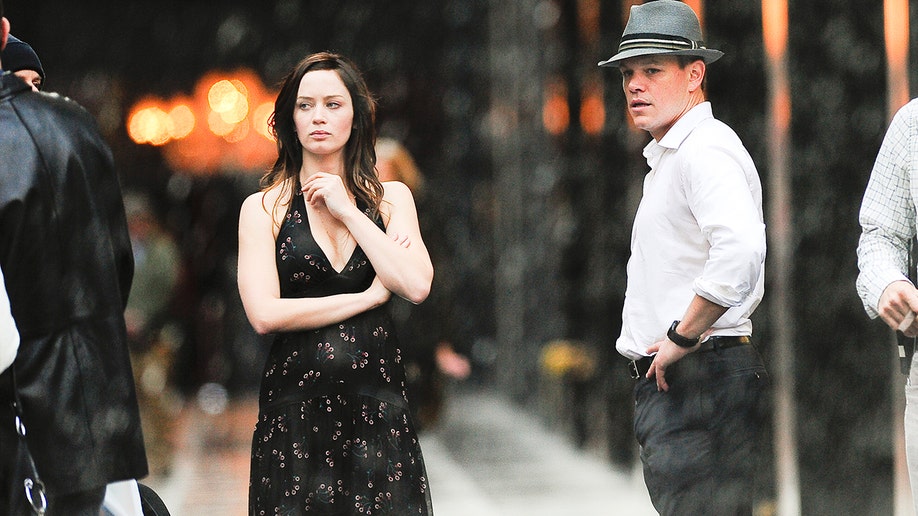 Emily Blunt and Matt Damon on "The Adjustment Bureau" premiere