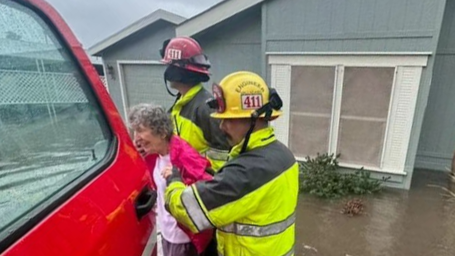 Flood rescue in Cathedral City California