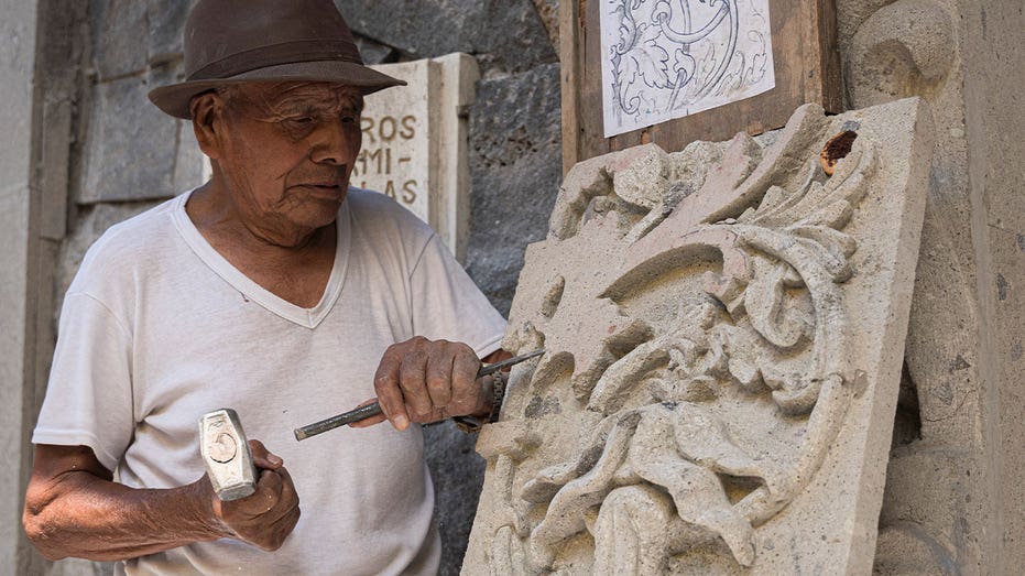 Stone carvers maintain tradition after urban sprawl of Mexico City swallows ancient town of Xochiaca