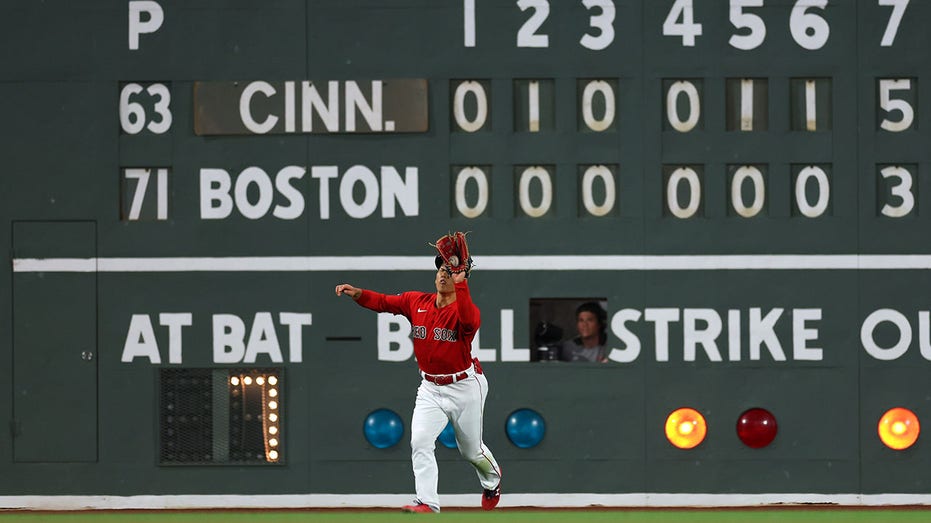 A line drive got stuck in the Green Monster and saved the Red Sox