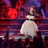 Kelly Clarkson on stage in Las Vegas