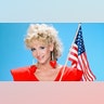 Days of Our Lives actress Arleen Sorkin holds American flag in portrait