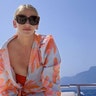 Sarah Michelle Gellar on a boat in Italy