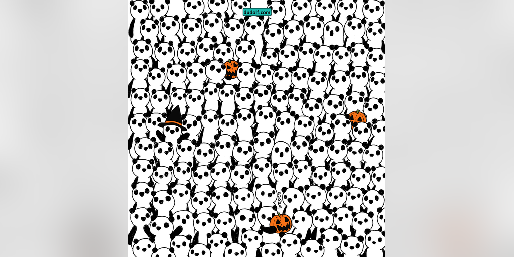 Brain teaser: Can you find the 3 ghosts hidden among the pandas? - Vimarsana News