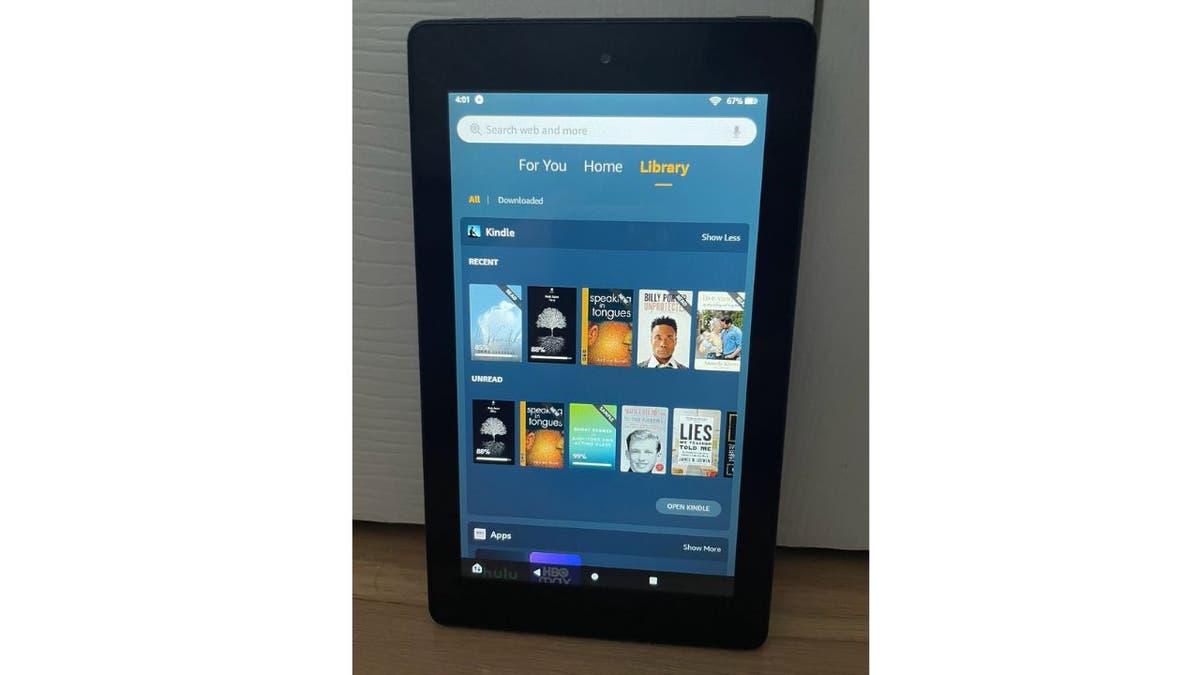 Image of multiple books on an Amazon Kindle