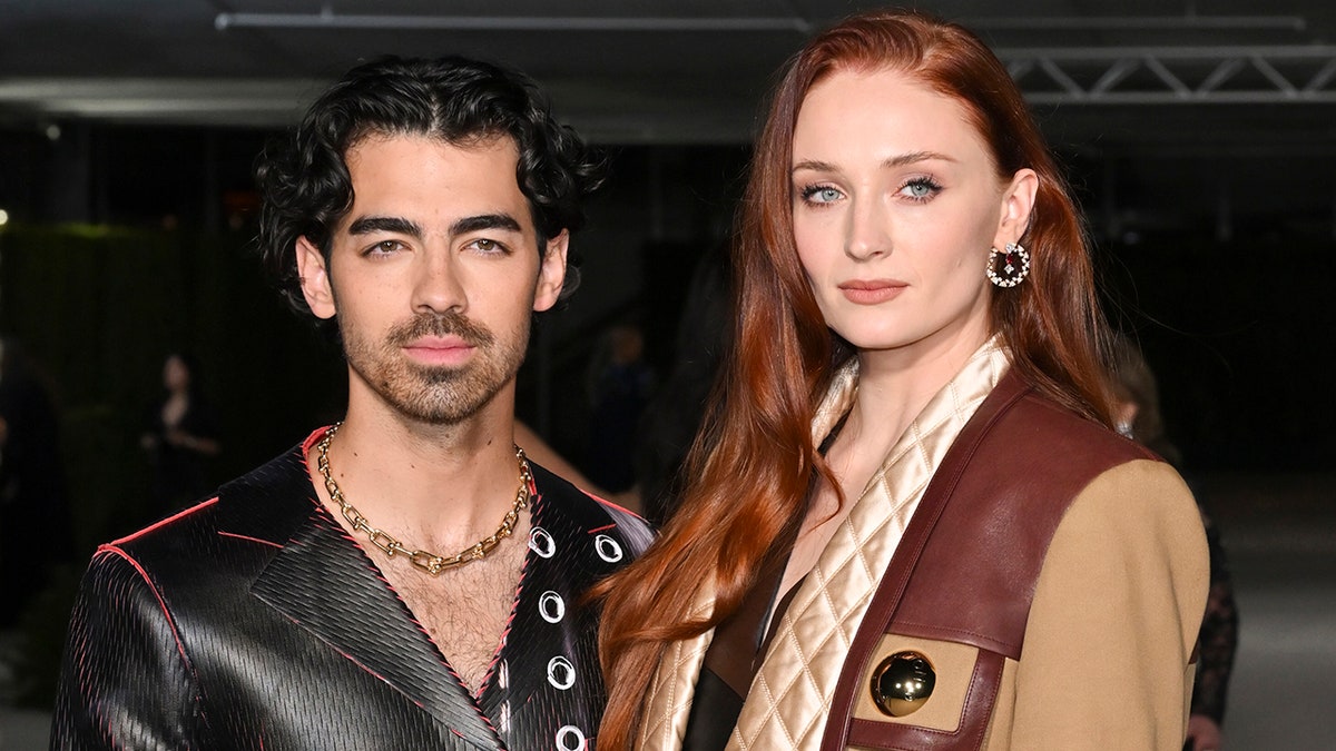 Joe Jonas and Sophie Turner smile together at the Annual Academy Museum Gala