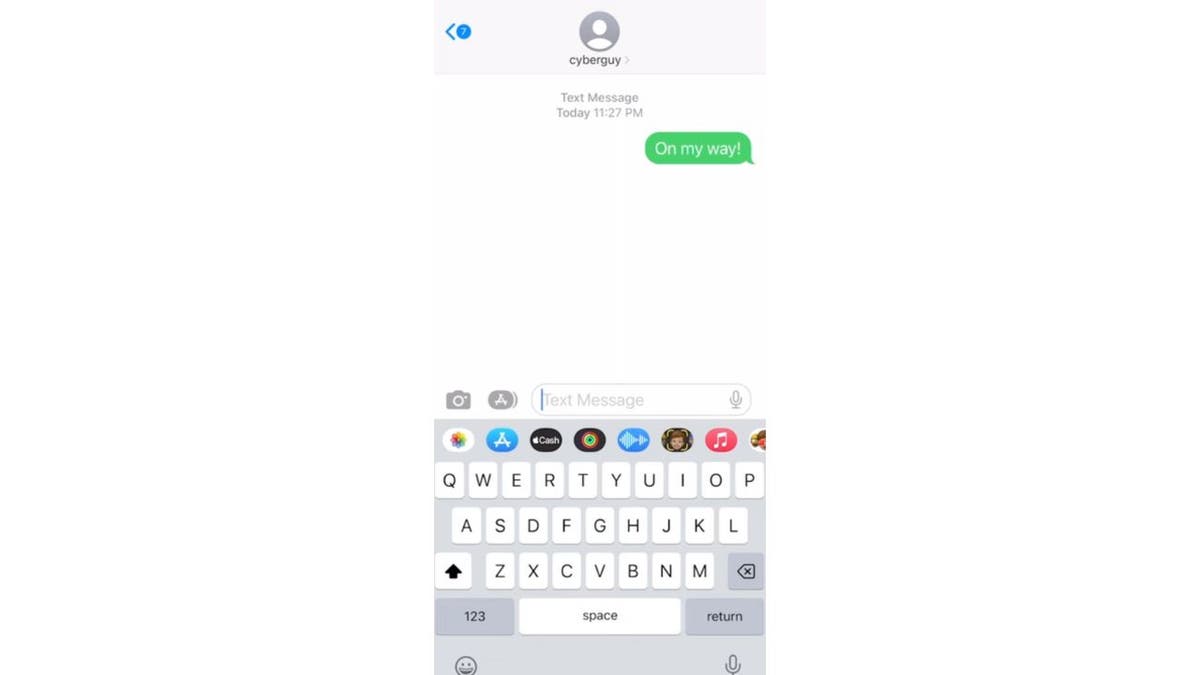 Screenshot of the Messages app.
