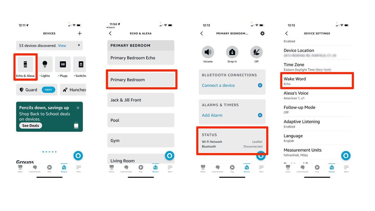 Instructions pour changer le nom d'Alexa