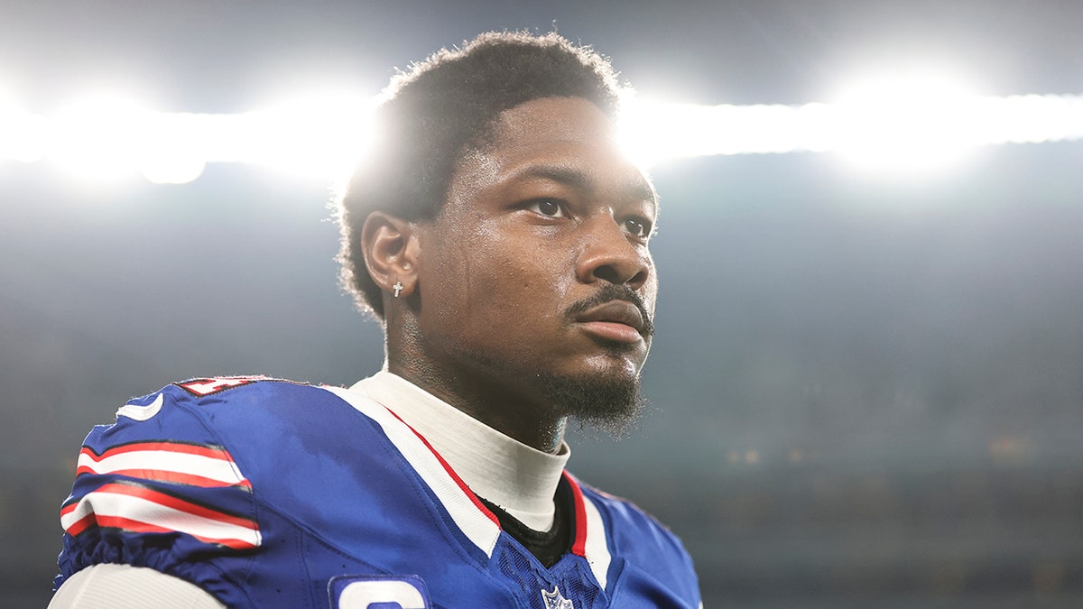 Wide receiver Stefon Diggs of the Buffalo Bills reacts after a News  Photo - Getty Images