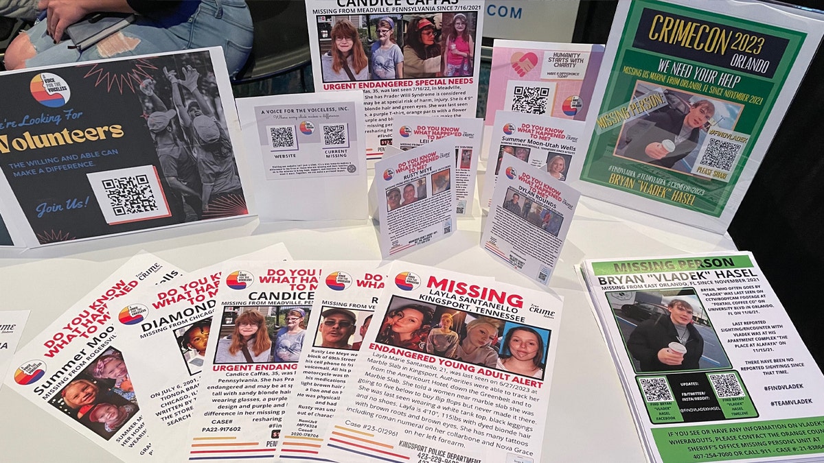 A Voice for the Voiceless CrimeCon table