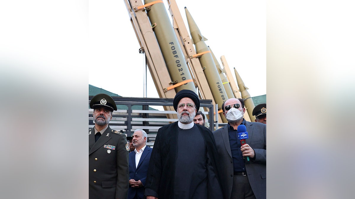 Iranian missiles behind President Ebrahim Raisi