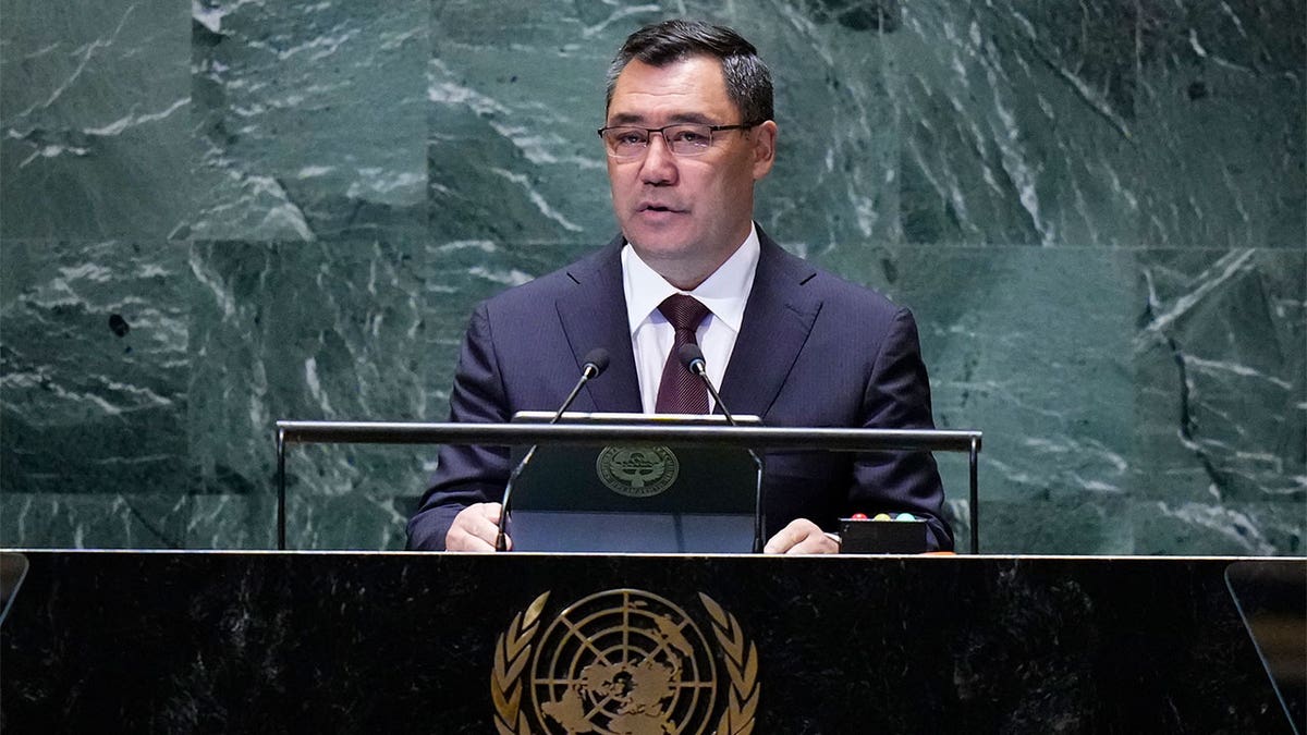 Kyrgyzstan's President, Sadyr Zhaparov at the UN general assembly