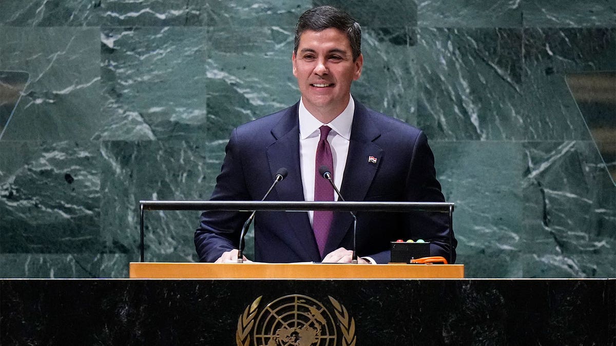 Paraguay's President Santiago Peña at the UN general assembly