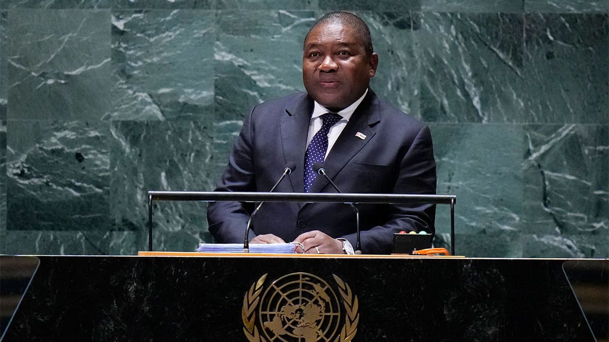 Mozambican President Filipe Jacinto Nyusi at the 78th general assembly