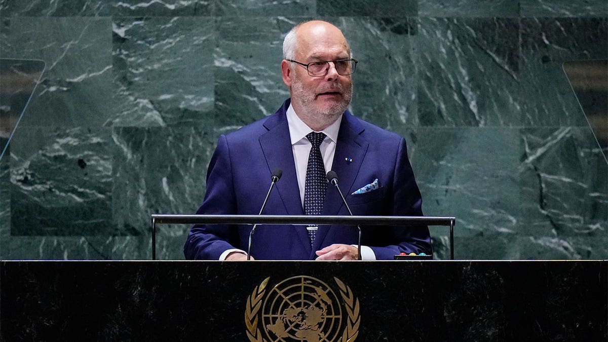 Alar Karis, President of Estonia speaks at the U.N. General Assembly