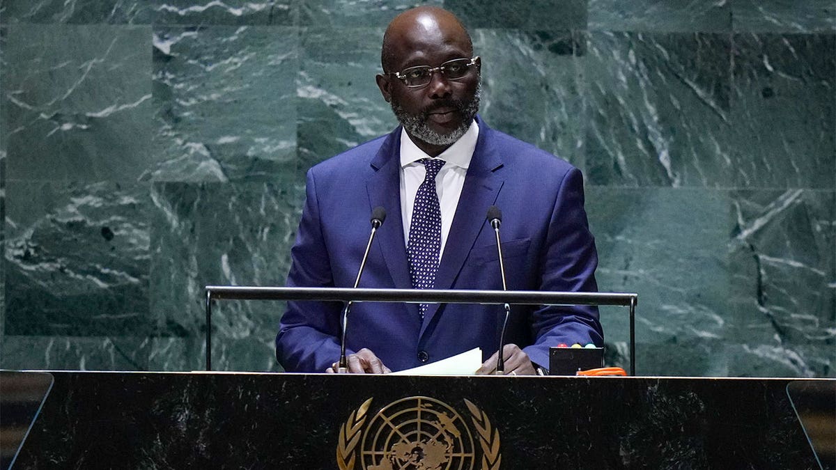 President of Liberia George addresses United Nations General Assembly