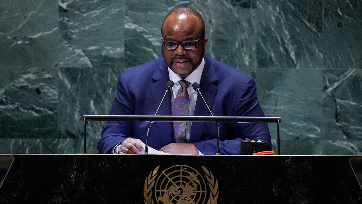 King Mswati III, of Eswatini, addresses United Nations General Assembly
