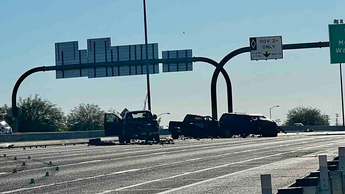 vehicles at crash scene