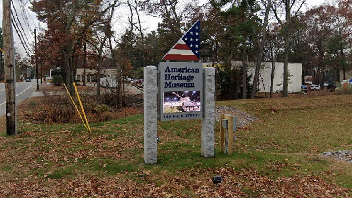 American Heritage Museum sign in Massachusetts