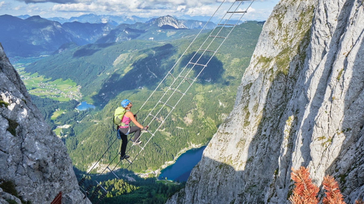 Aerial climbing ladder in Austria