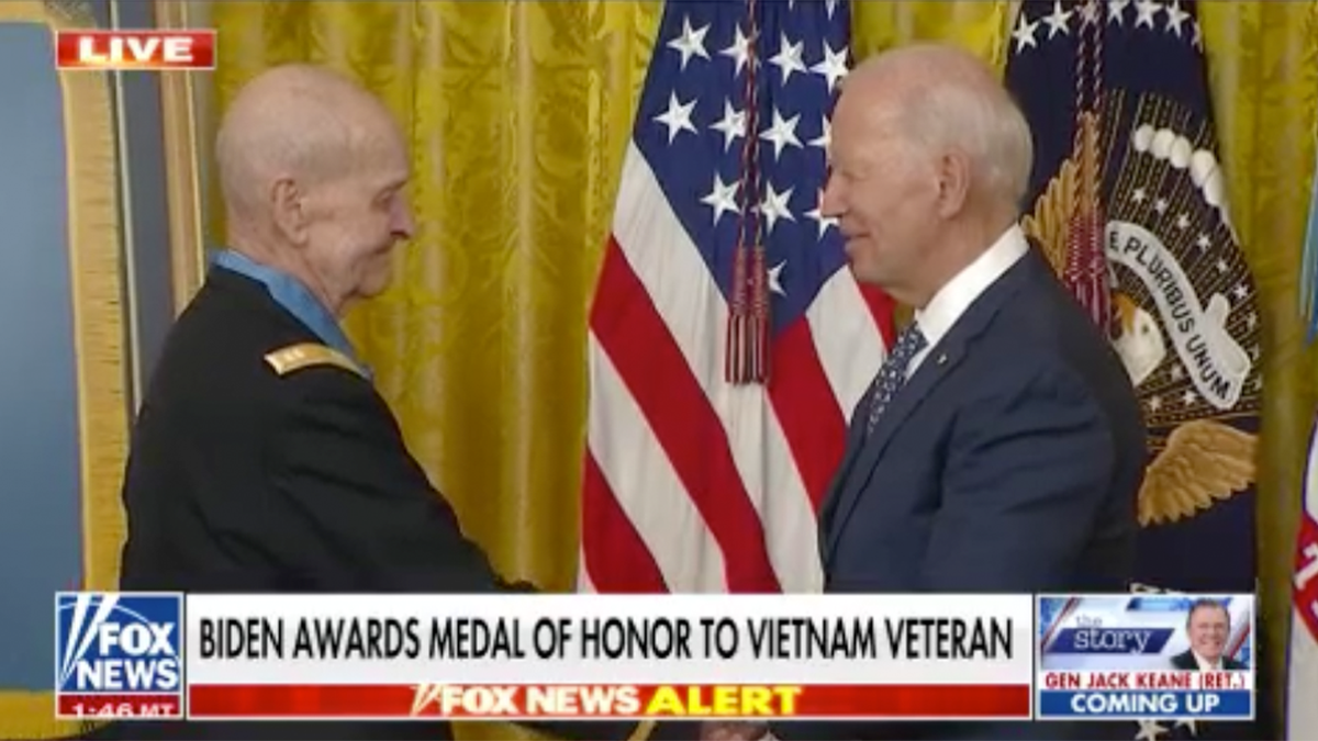 Biden awarding Medal of Honor