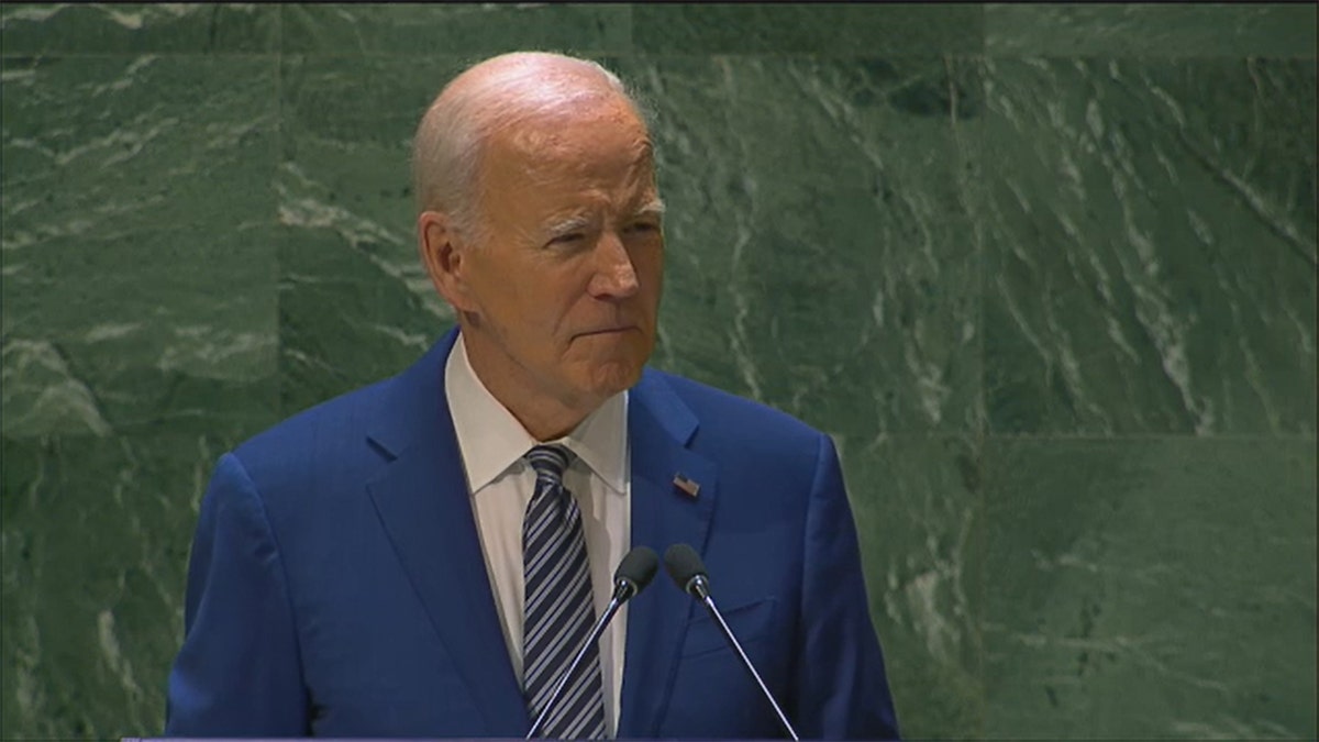 President Biden speaking to the world leaders.