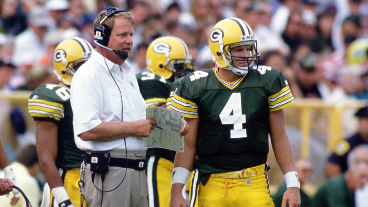 Brett Favre with the Packers