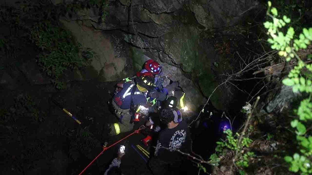 firefighters at mine