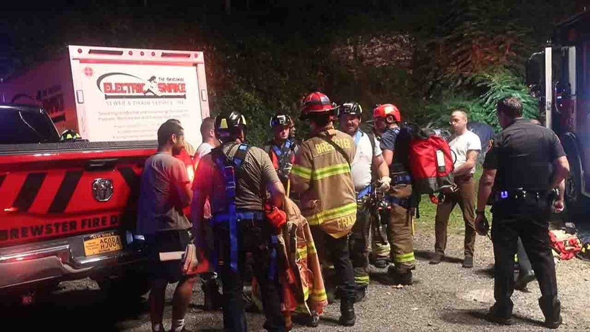 firefighters at mine