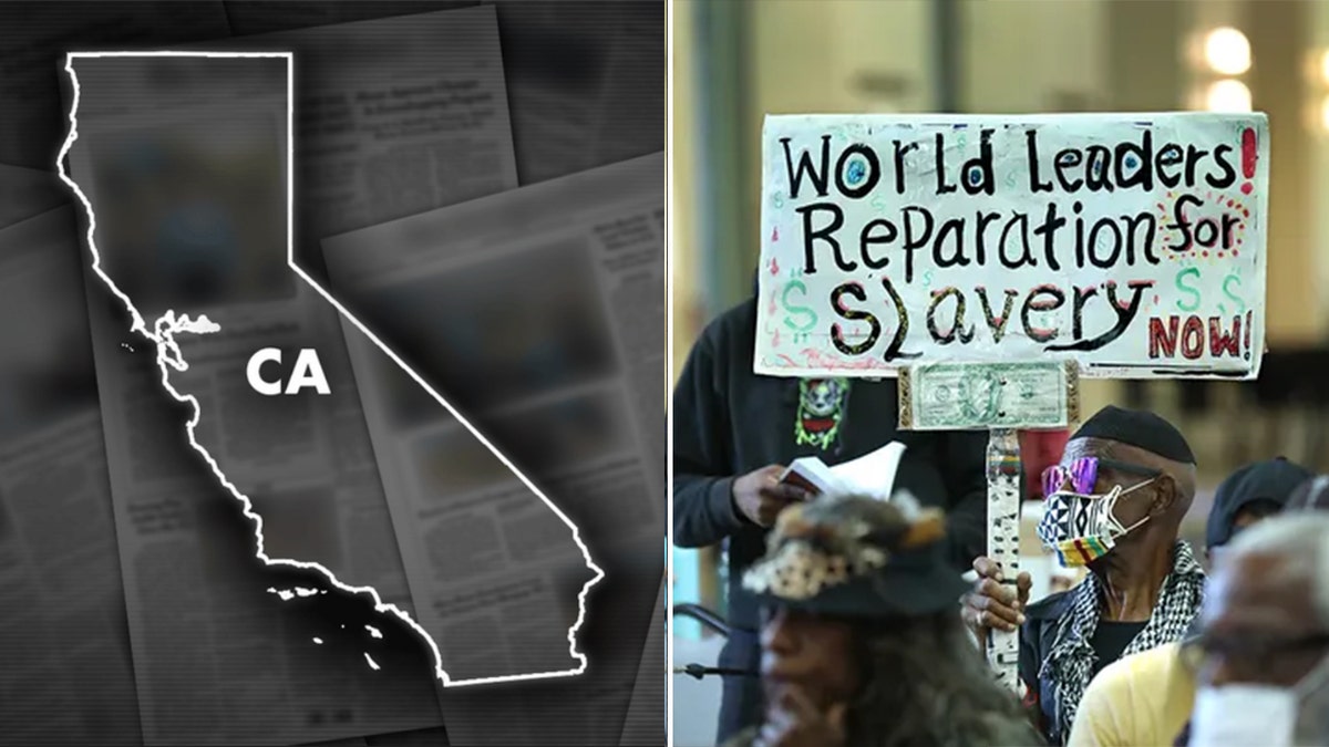 California and reparations protesters