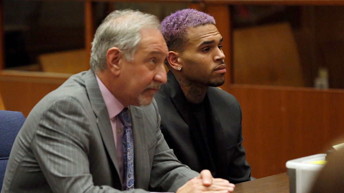 Chris Brown in court