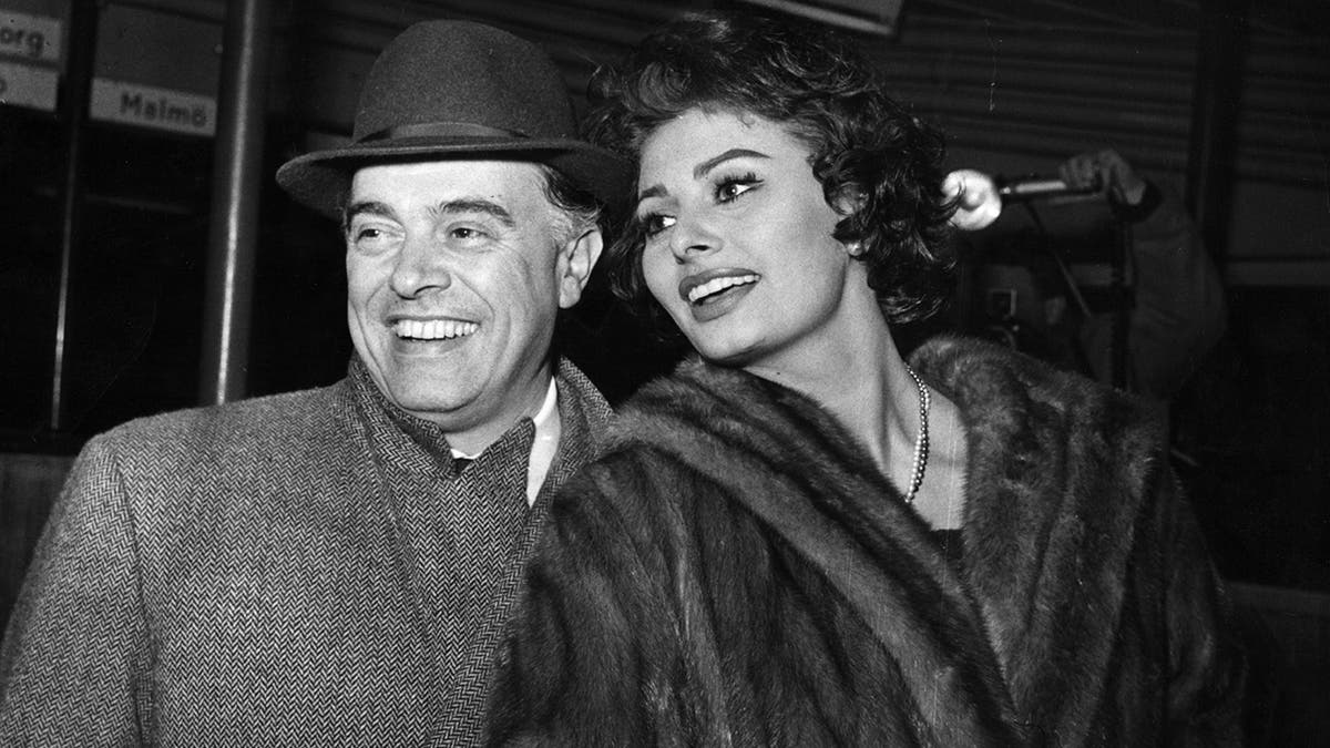 Carlo Ponti with Sophia Loren