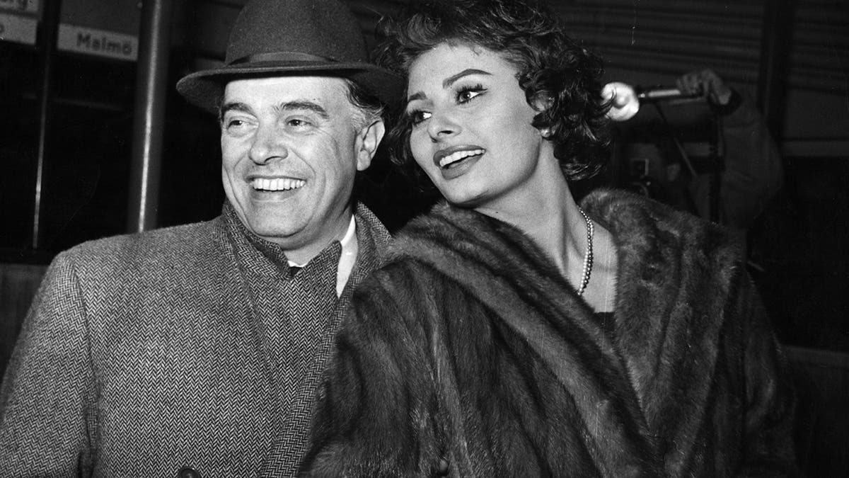 Carlo Ponti with Sophia Loren