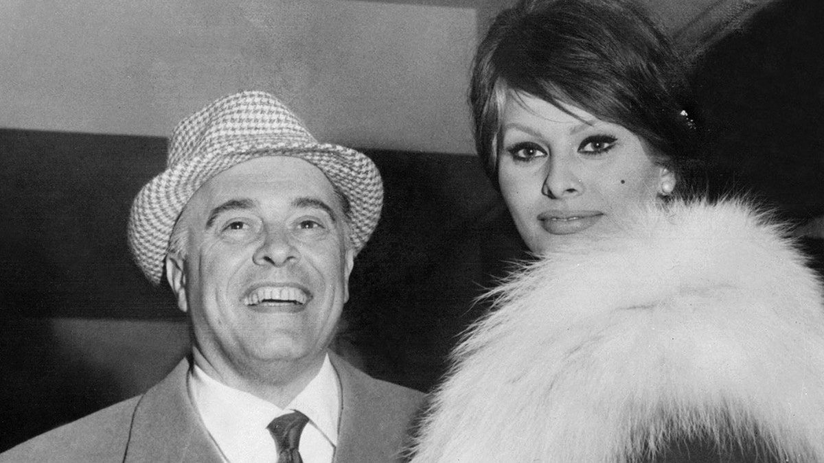 Carlo Ponti and Sophia Loren together in Paris