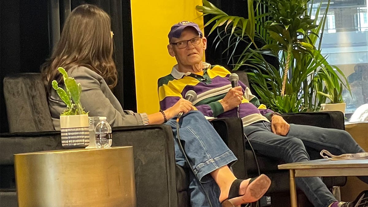 James Carville sits with Bari Weiss at the Texas Tribune Festival