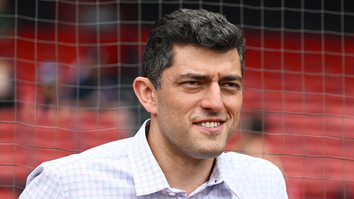 Chaim Bloom smiles at Fenway Park