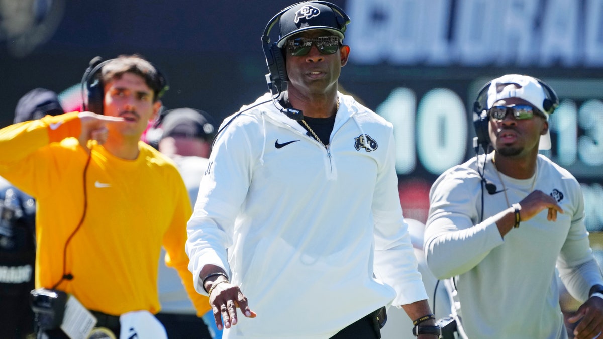 Deion Sanders on the sideline
