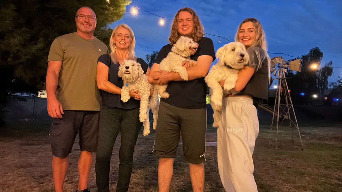 Crandall family with dogs