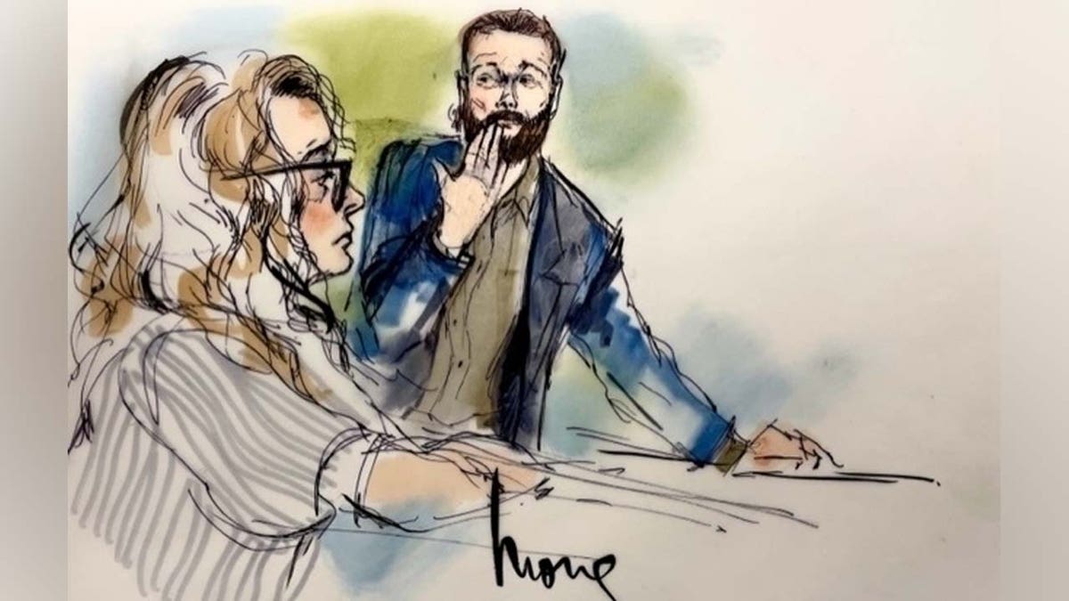 Danny Masterson court room sketch wife Bijou Phillips