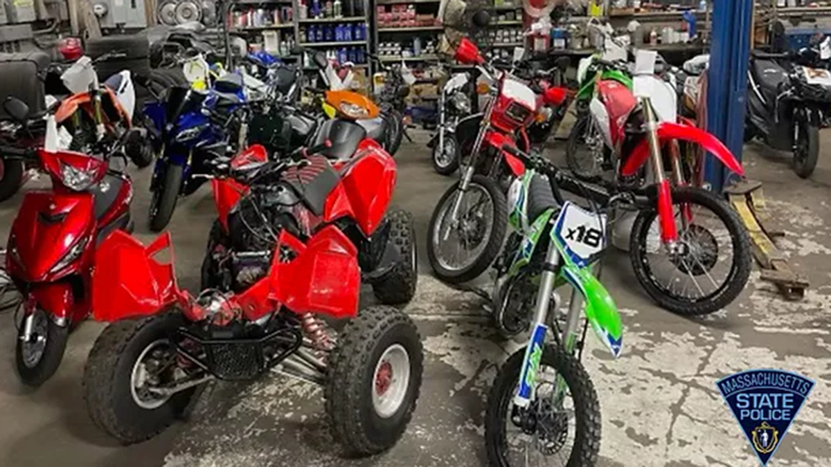 ATVs and dirt bikes seized by police in Massachusetts